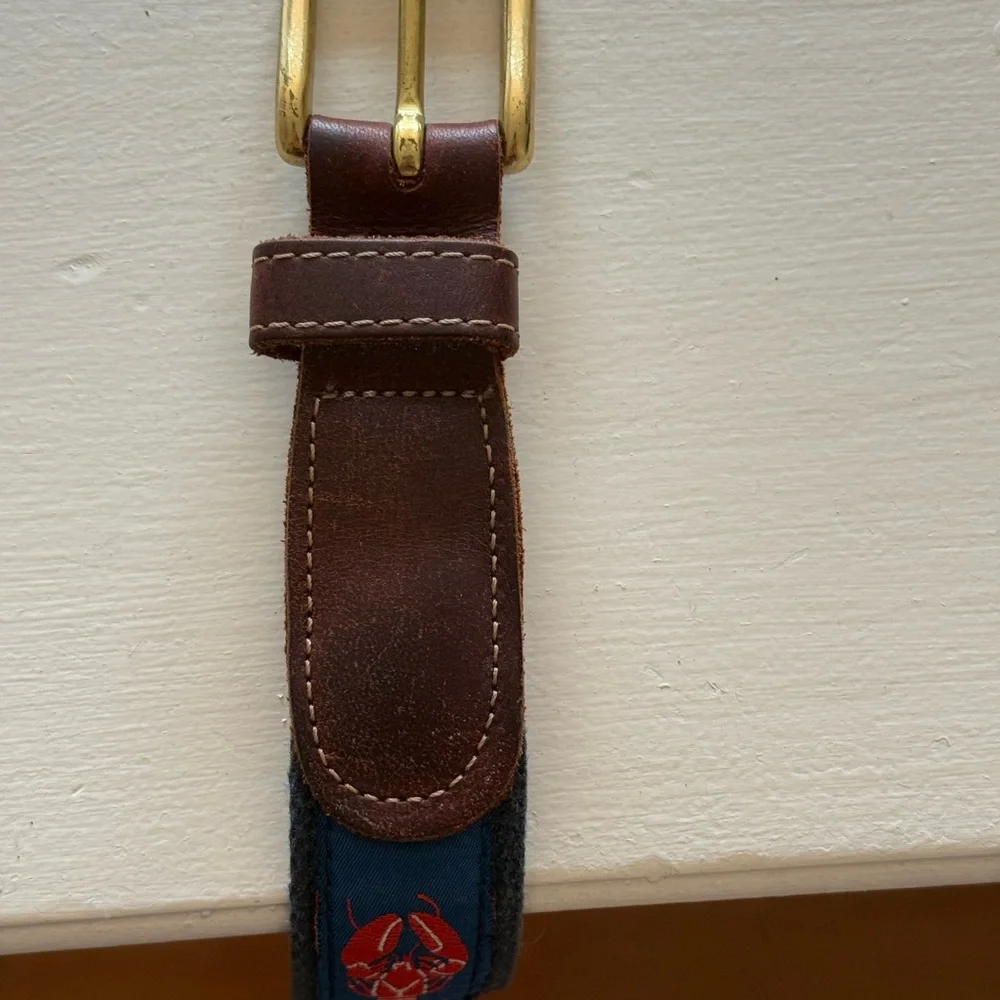 Kids' Brown and Blue Lobster Print Belt